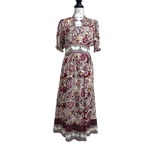ba&sh Women's Lady Dress Maxi Floral Paisley V-Neck Size XS - Picture 4 of 8